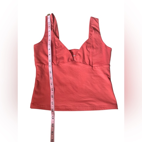 Reoria Burnt Orange Sleeveless V-neck Tank Top Size Small EUC - Picture 3 of 5